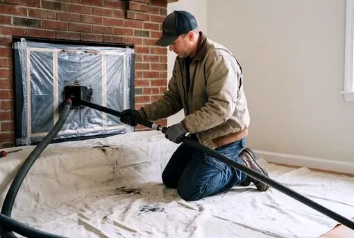 Clean chimney sweep in a Hilliard living room